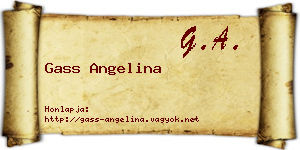 Gass Angelina névjegykártya